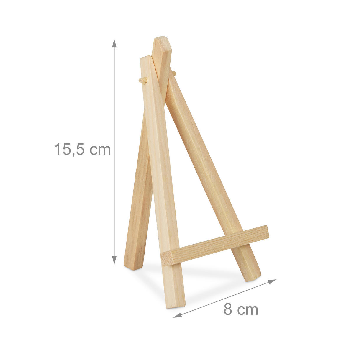 24XMINI easel - svetlohnedá, drevo (8/15.5/2cm) - Relaxdays