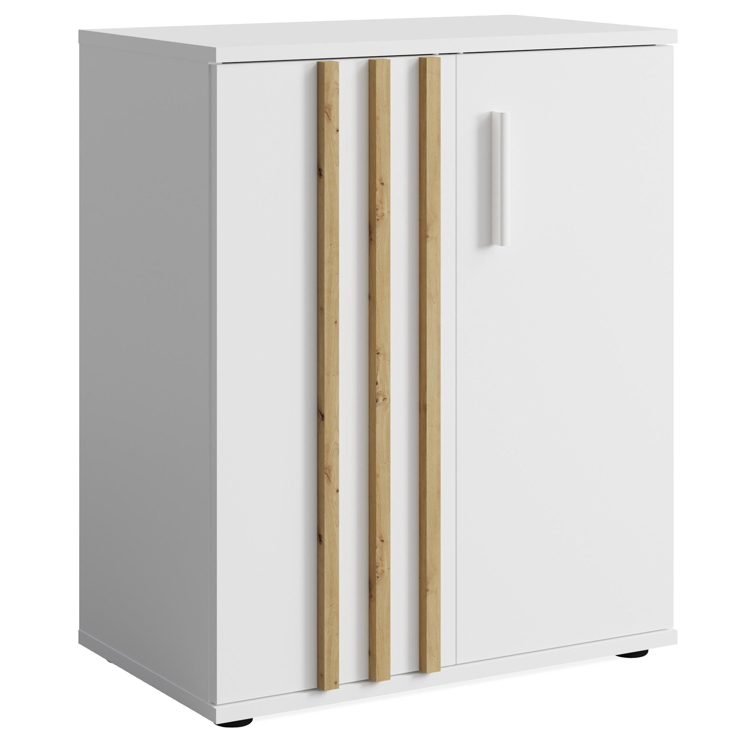 Konsimo® Kommode Weiß 60x73x35 cm