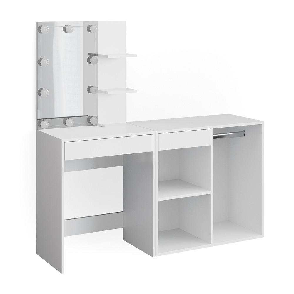 TOALETNÍ STOLEK Isabelle Bílá - bílá, kompozitní dřevo (140/140/40cm) - Vicco