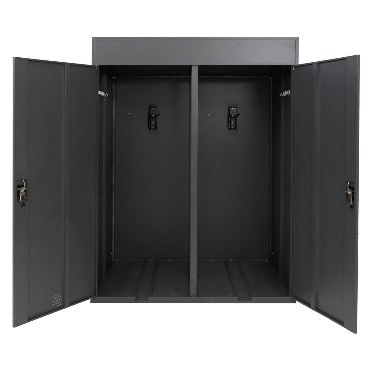 FAHRRADGARAGE 2er 213x158x125cm Anthrazit - Anthrazit, Metall (158/213/125cm) - PROREGAL