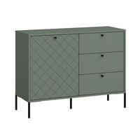SIDEBOARD Vitoria grün / schwarz 105 / 38 / 79cm - Schwarz/Grün, Holz/Holzwerkstoff (105/79/38cm) - Feldmann-Wohnen