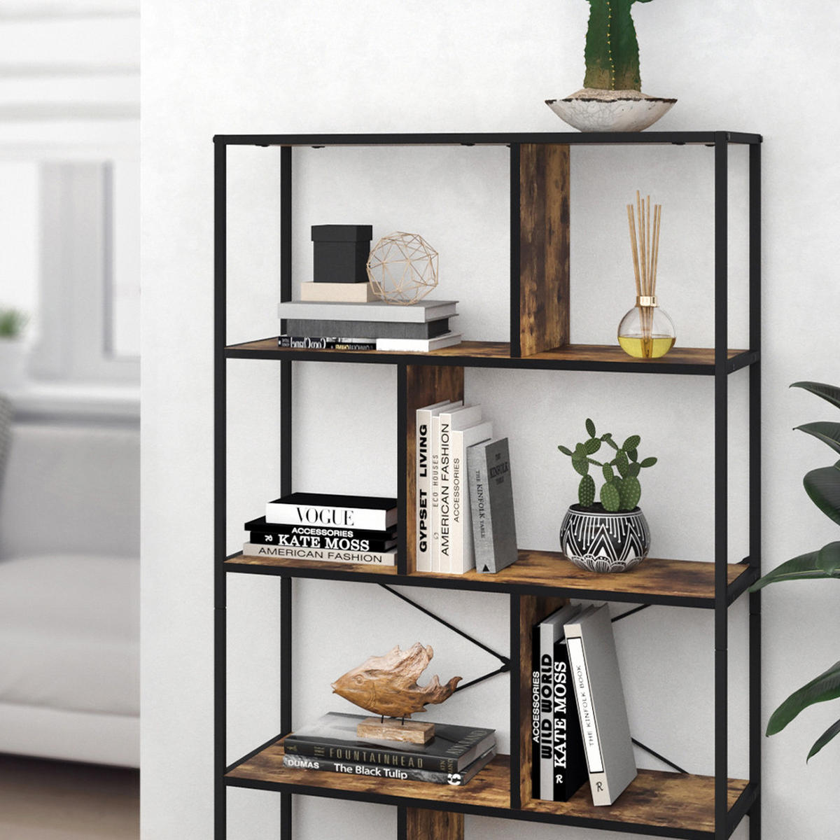 BÜCHERREGAL Fyrk Antikholz 80 x 146 cm - Alteiche, Holzwerkstoff (80/146/30cm) - Vicco