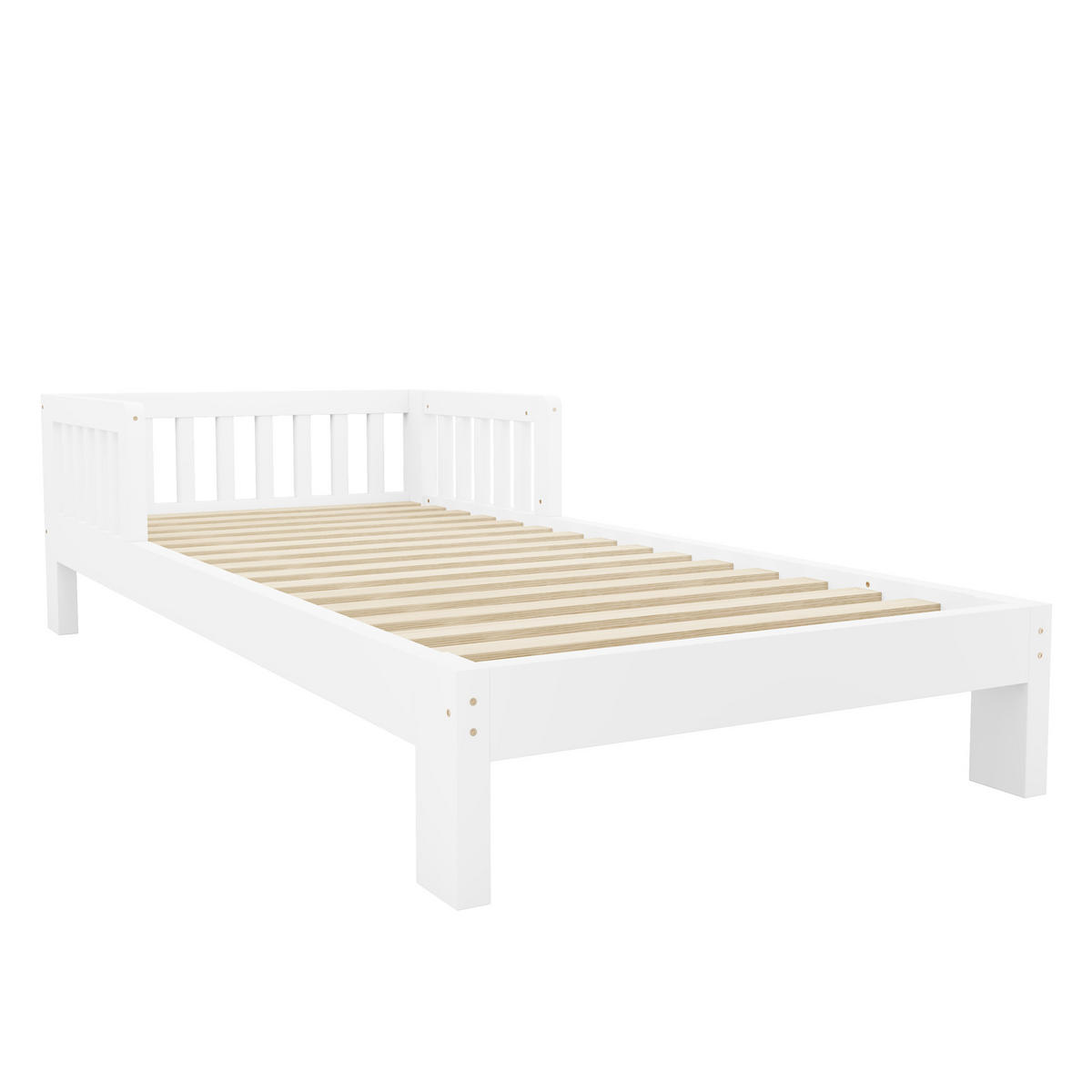 ETAGENBETT 90/200 cm Hochbett und Einzelbett, DE-41582, in Weiß - Weiß, Holzwerkstoff (90/200cm) - ComfortXL