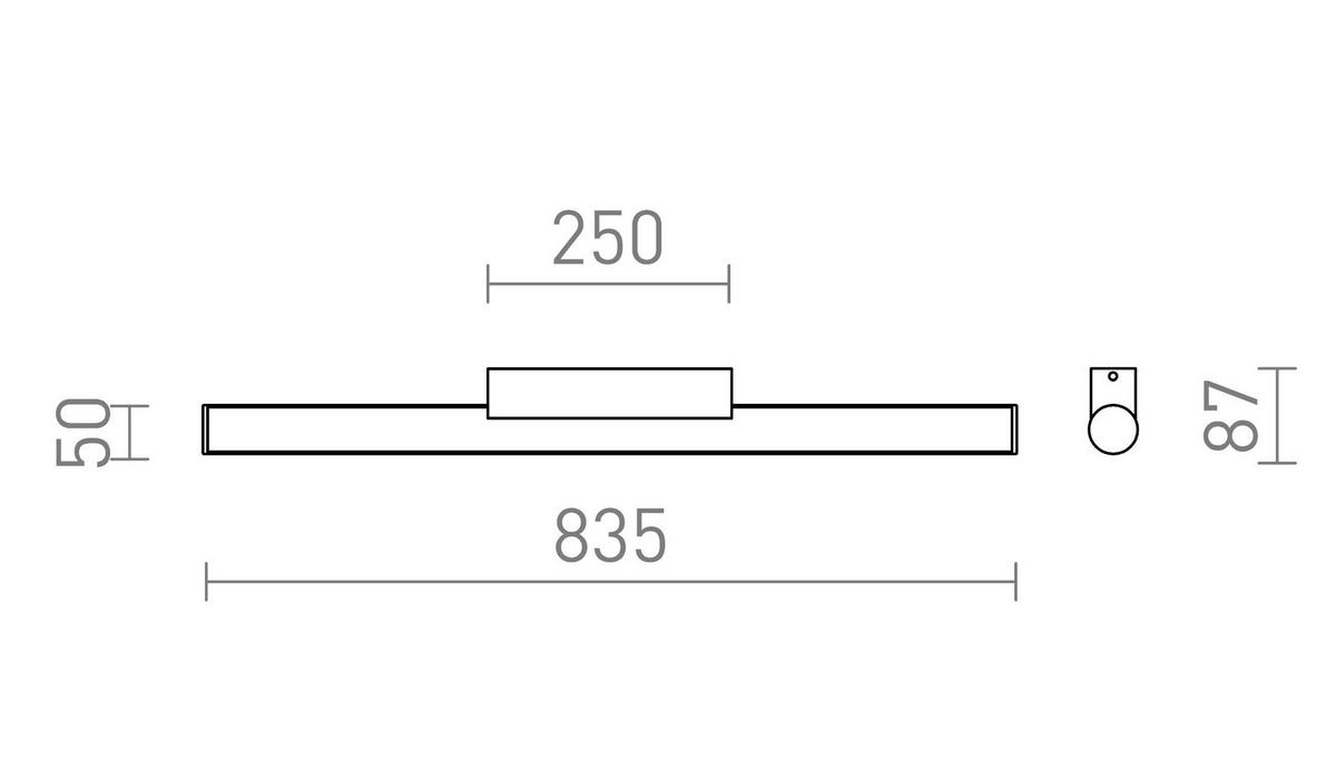 LEUCHTE MONET 84 frosted acrylic chrome - Chromfarben, Metall (30/30/20cm) - Rendl