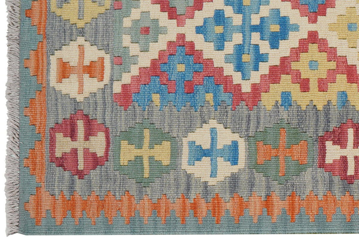 HANDWEBTEPPICH Kelim Gashgai Rot 242/84 cm Schurwolle - Rot, Textil (84/242cm) - Looma