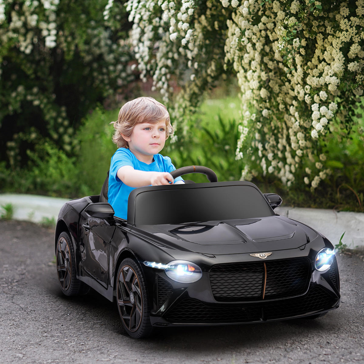 ELEKTRO-KINDERAUTO DE-13155 Flügeltüren Schwarz - Schwarz, Kunststoff (108/65/45cm) - ComfortXL