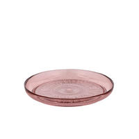 GLASTELLER Kusintha 25 cm Pink - Pink, Glas (25.4/25.4/2.2cm) - Bitz