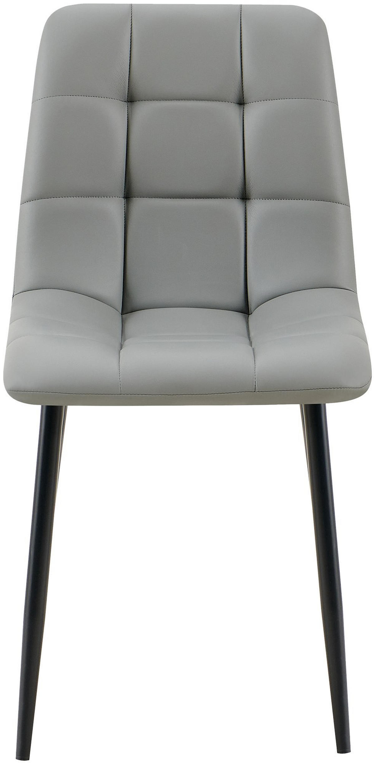 ESSZIMMERSTUHL 4er Set Fanor Kunstleder Hellgrau Wohnzimmerstuhl - Hellgrau, Leder (45/84/55cm) - DELUKE