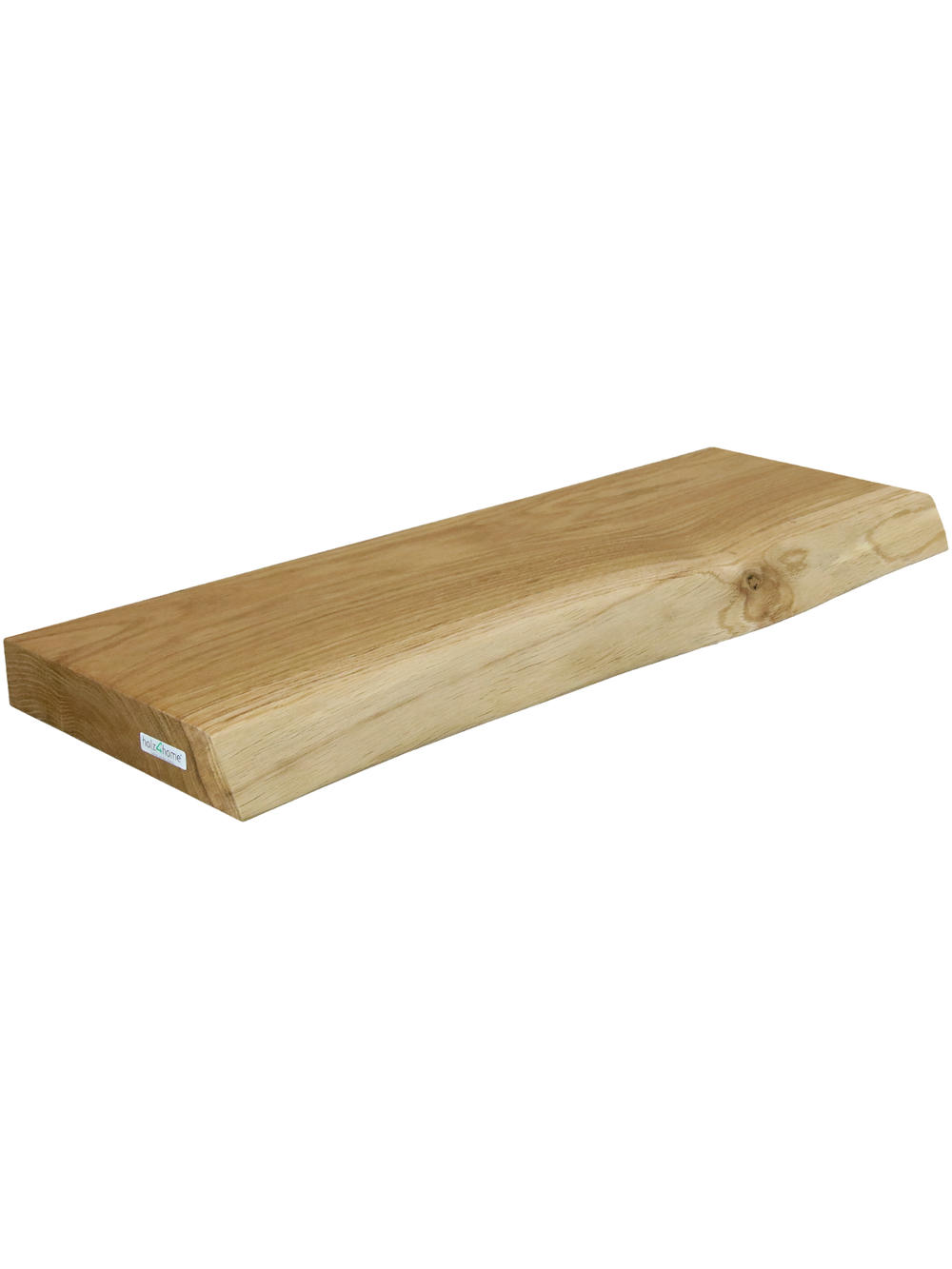 WANDREGAL schwebend mit Baumkante - Eichefarben, Holz (60/4/22cm) - holz4home