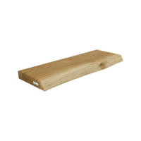 WANDREGAL schwebend mit Baumkante - Eichefarben, Holz (60/4/22cm) - holz4home