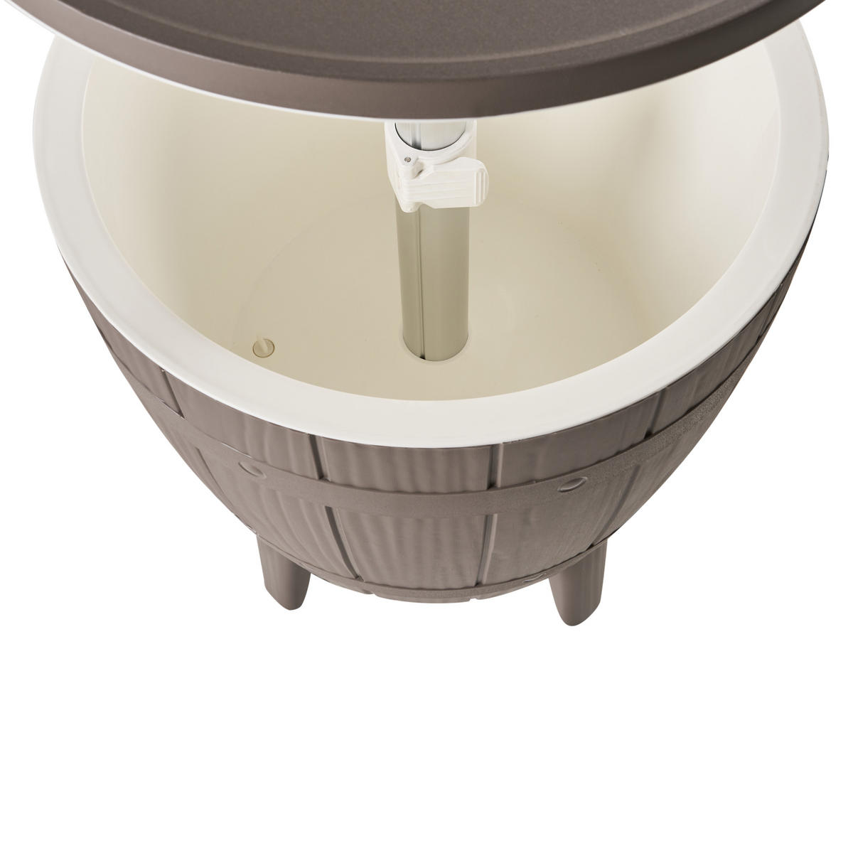 KÜHLBAR 49/49 cm Taupe Silg - Taupe, Kunststoff (49/49/58cm) - Beliani