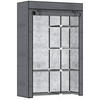 KLEIDERSCHRANK, 6 Fächern, Dunkelgrau, 103 x 43 x 162,5 cm - Dunkelgrau, Metall (103/162.5/43cm) - HOMCOM