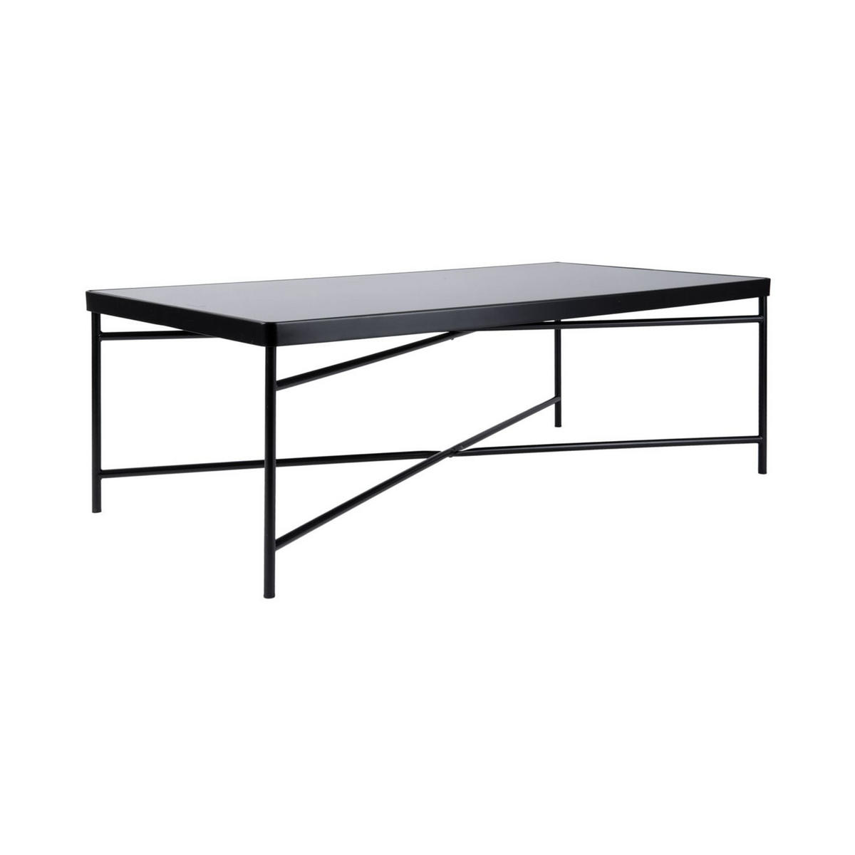 COUCHTISCH Smooth Schwarz 120/60/40 cm - Schwarz, Glas (120/60/40cm) - Leitmotiv