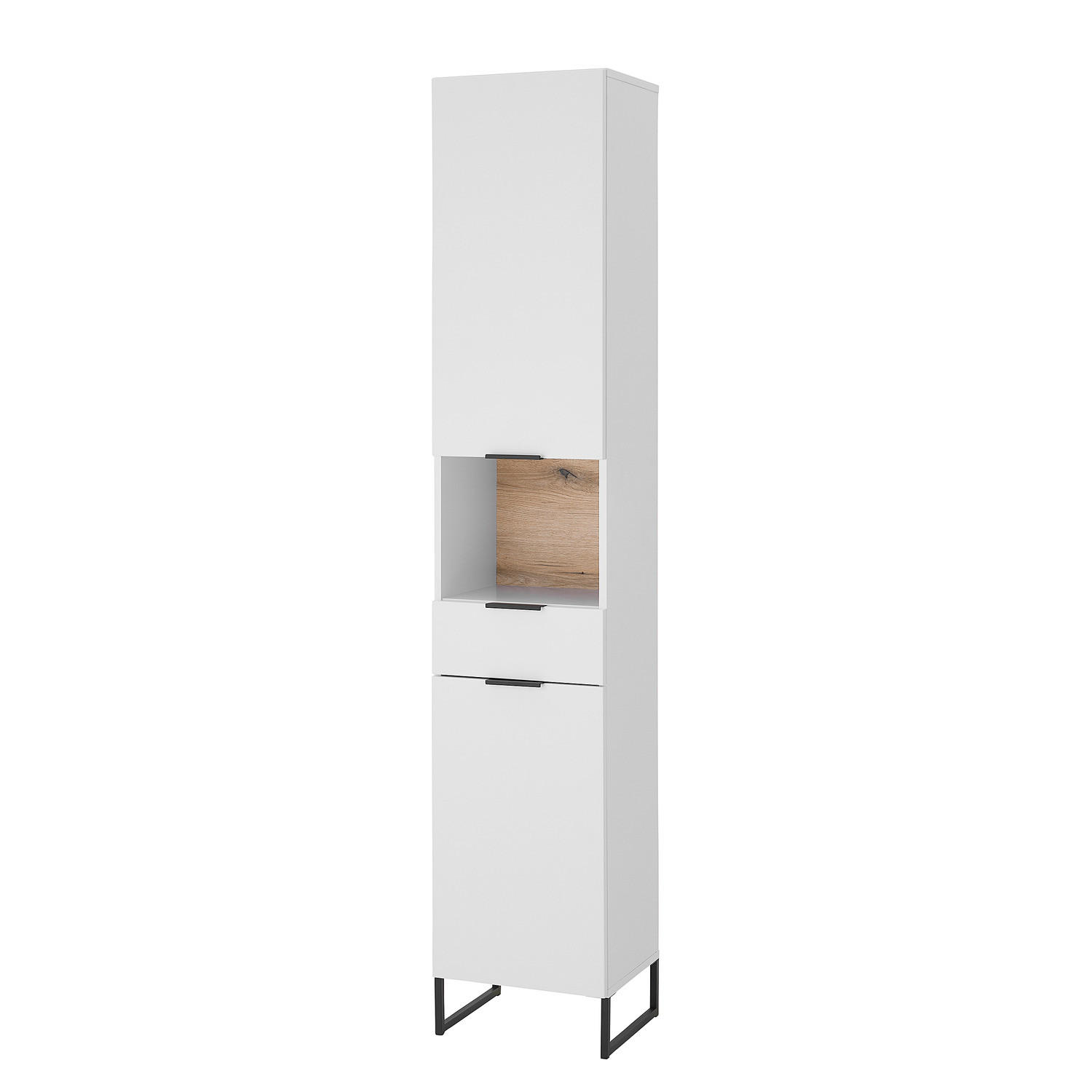 HOCHSCHRANK mit 2 Türen - Weiß, Holzwerkstoff (38/195/32cm) - home24