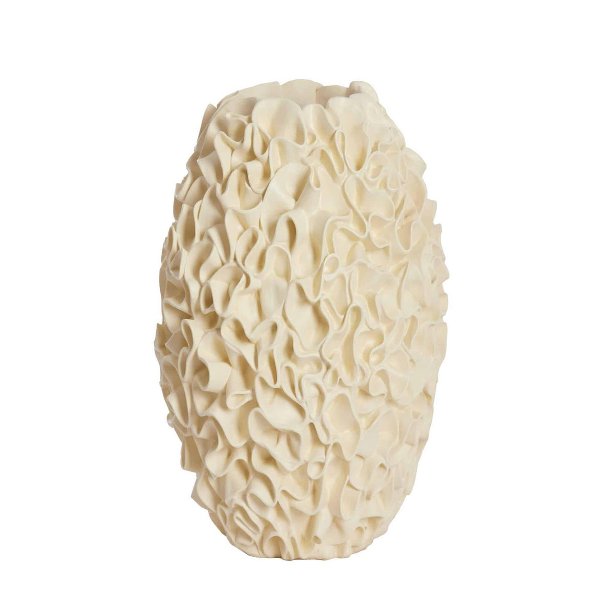 VASE Agello Weiß 26/26/39.5 cm - Weiß, Kunststoff (39.5cm) - Light & Living