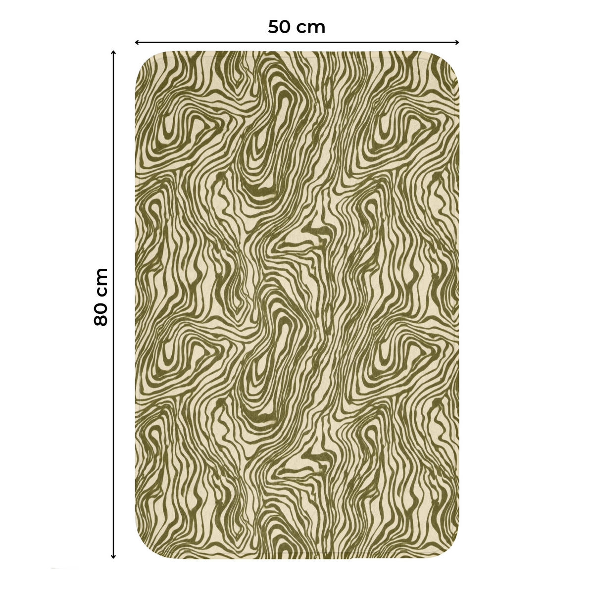 WC PŘEDLOŽKA Abstraktní - Mramor - Zelený 50x80 cm - tmavě zelená, textil/plast (50/1cm) - OnlyWow