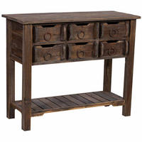 FLURTISCH aus holz mit 6 schubladen 105x45x82 cm - Braun, Holz (45/105/82cm) - Wanderlust