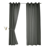 VORHANG 2ER SET BERLIN HxB 225x140cm Dunkelgrau - Dunkelgrau, Textil (140/225/1cm) - Gardinenbox