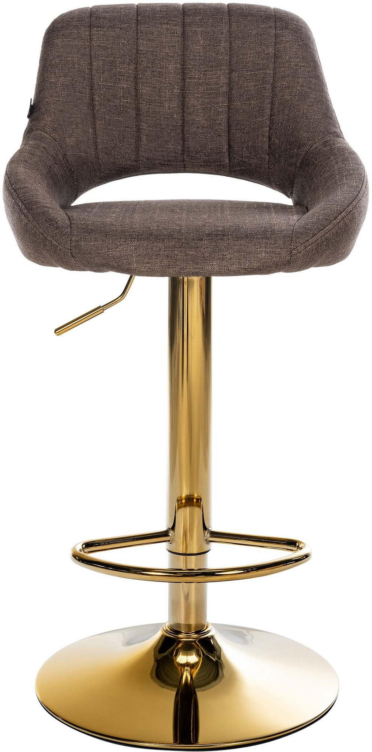 BARHOCKER Milet Stoff gold braun - Braun, Textil (47/85/48cm) - furnicato