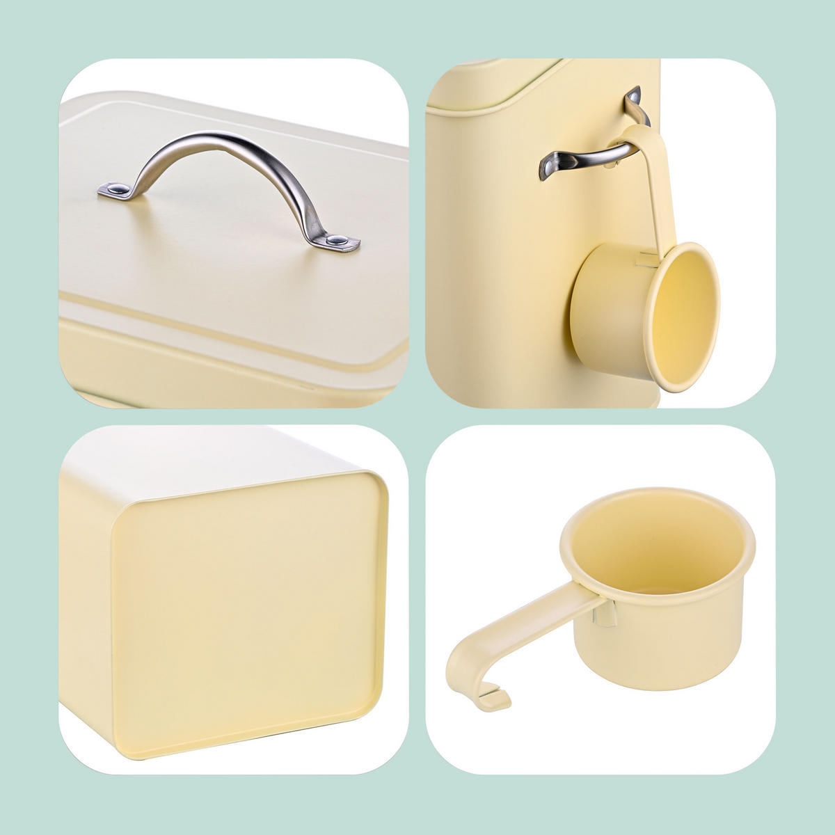 BOX na pranie - béžová, kov (18/25.5/15.5cm) - Relaxdays