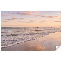 TAPETE - Strand - Brandung - Wolken - 400x280 cm - Hellrosa, Papier (400/280cm) - OnlyWow