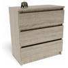 KOMMODE P3 EX3 Sonoma Eiche 70/40/77 cm - Sonoma Eiche, Holzwerkstoff (70/77/40cm) - Matkam Möbel