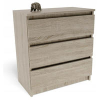 KOMMODE P3 EX3 Sonoma Eiche 70/40/77 cm - Sonoma Eiche, Holzwerkstoff (70/77/40cm) - Matkam Möbel