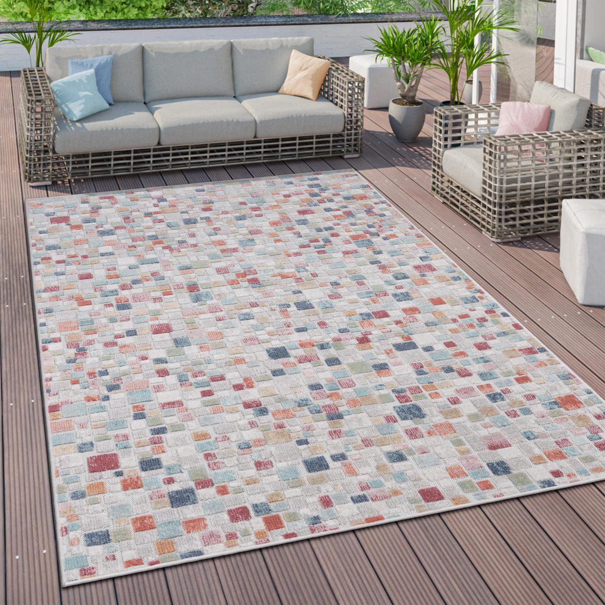 OUTDOORTEPPICH 80/150 cm Fusion 765 - Multicolor, Textil (80/150cm) - Paco Home