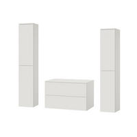 BADMÖBEL-SET Color Weiß 3-Teilig (2S 80 + 2D 160 X2) - Weiß, Holzwerkstoff (140/160/45cm) - mzm24