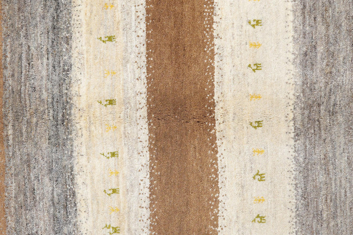 GABBEH-TEPPICH handgeknüpft Rizbaf Braun 240/174 cm Schurwolle - Braun, Textil (174/240cm) - Looma