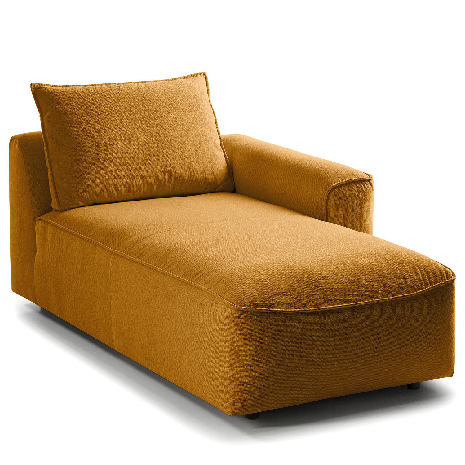 MODULLONGCHAIR - Orange, Holz/Textil (170/82/105cm) - home24