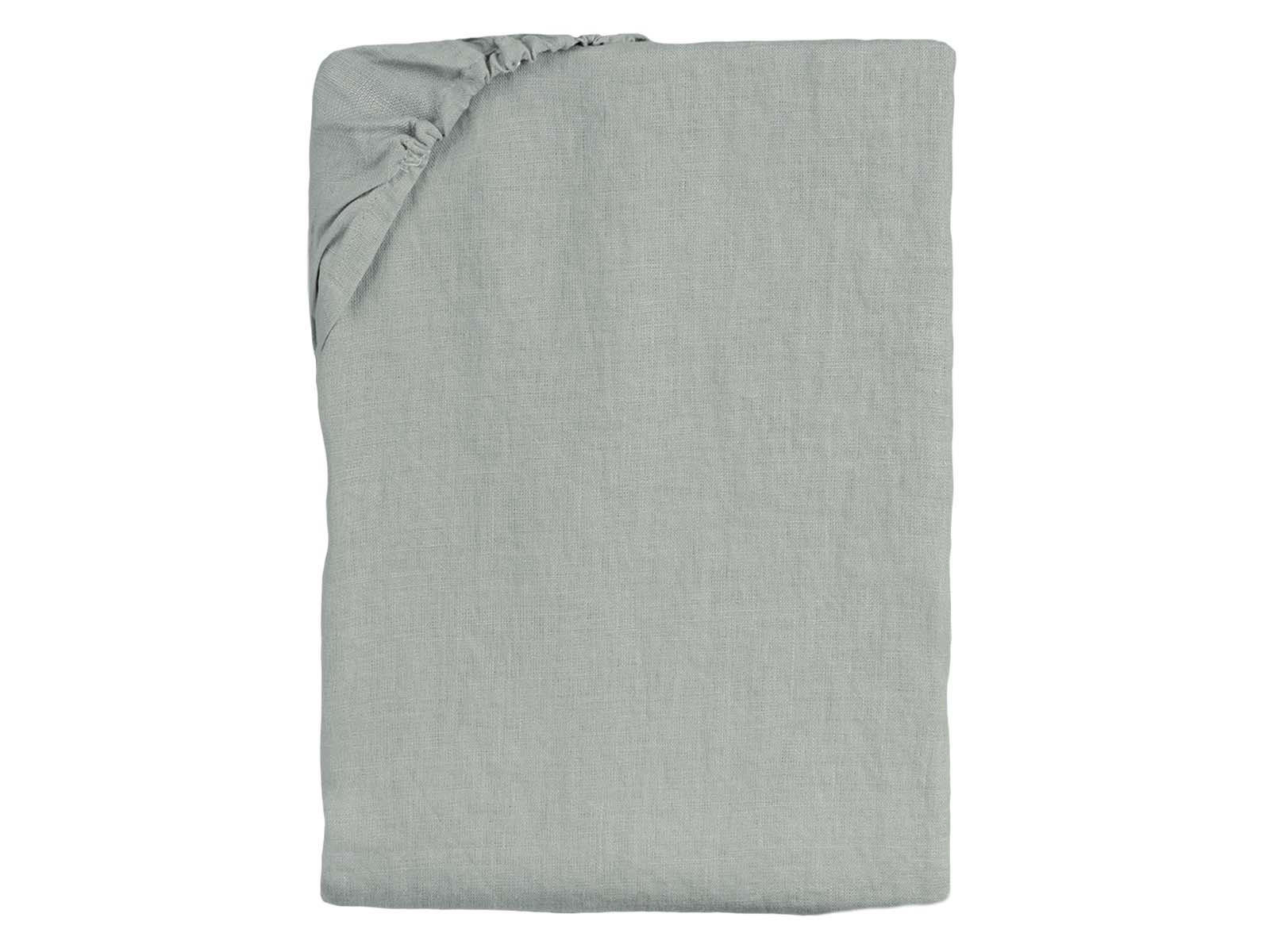 SPANNBETTTUCH reines Leinen stein-grau 90/200 cm - Grau, Naturmaterialien (90/200cm) - beties Heimtextil
