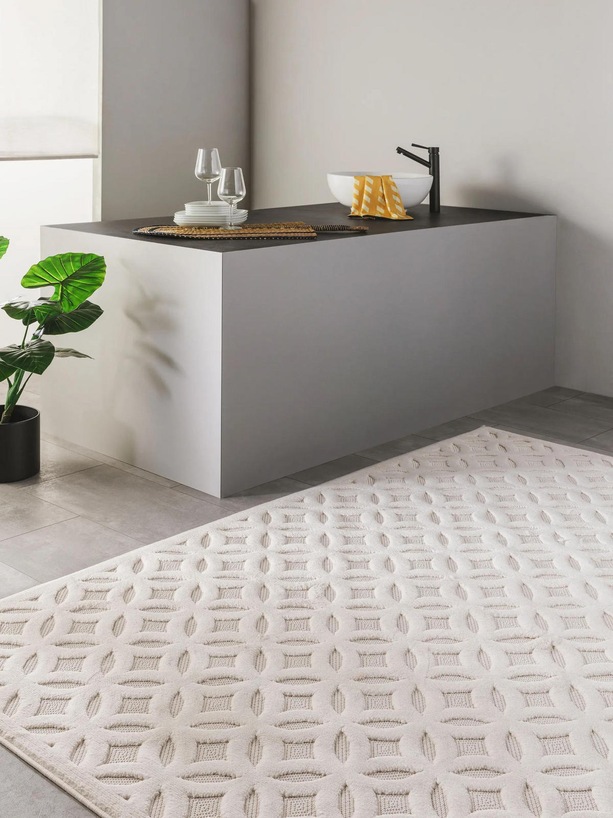 OUTDOORTEPPICH Bonte Cream 200x290 cm - Creme, Textil (200/290cm) - benuta Nest