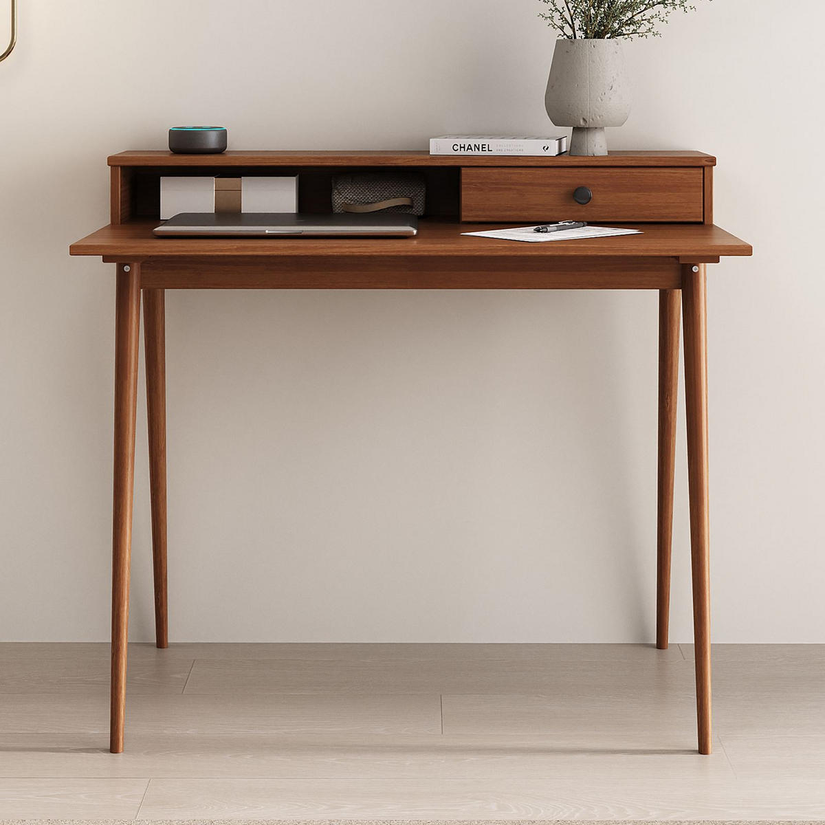 SCHREIBTISCH MALINA Kastanie - Kastanienfarben, Holz (54/100/86cm) - IDIMEX