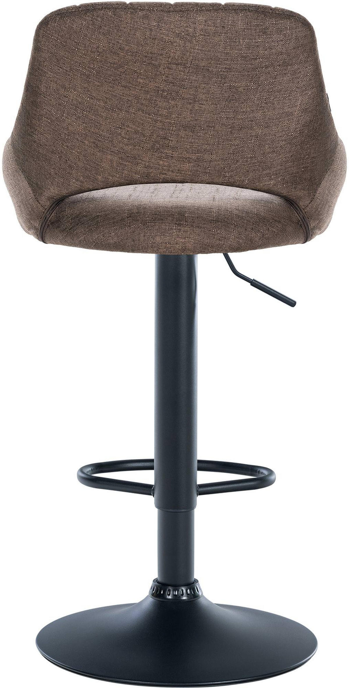 BARHOCKER Stoff Braun - Schwarz/Braun, Textil/Metall (46.5/85/48cm) - CLP