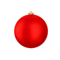 WEIHNACHTSKUGEL Rot matt, Ø 15 cm, Kunststoff, für Innen- und Außenbereich - Rot, Kunststoff (20/20/20cm) - LAALU