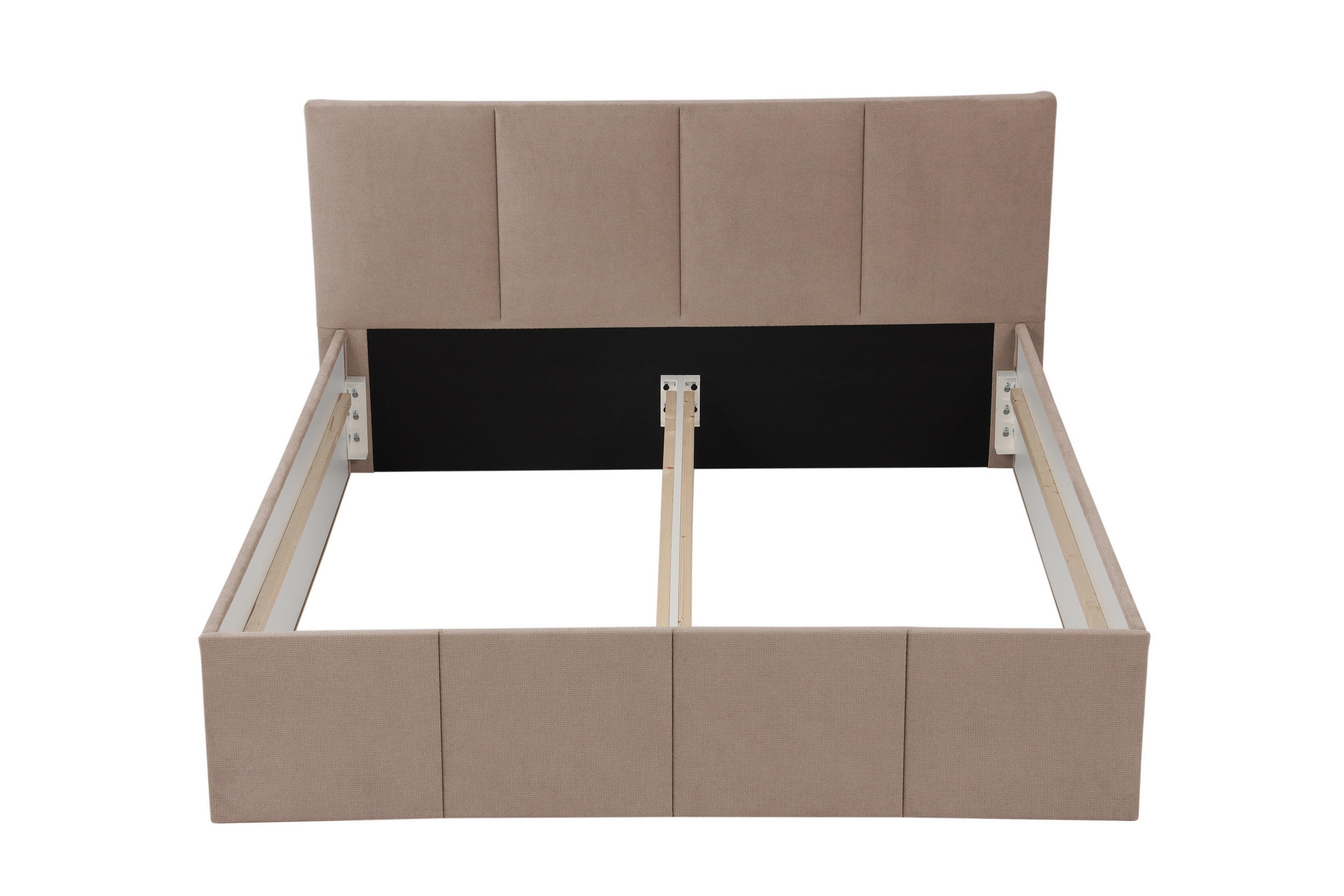 POLSTERBETT Dalas Sahara 200 x 200 x 40 cm Stauraum Ohne Matratze und Lattenrost - Sahara, Holz (200/200cm) - Halmon Schlafkomfort Betten 