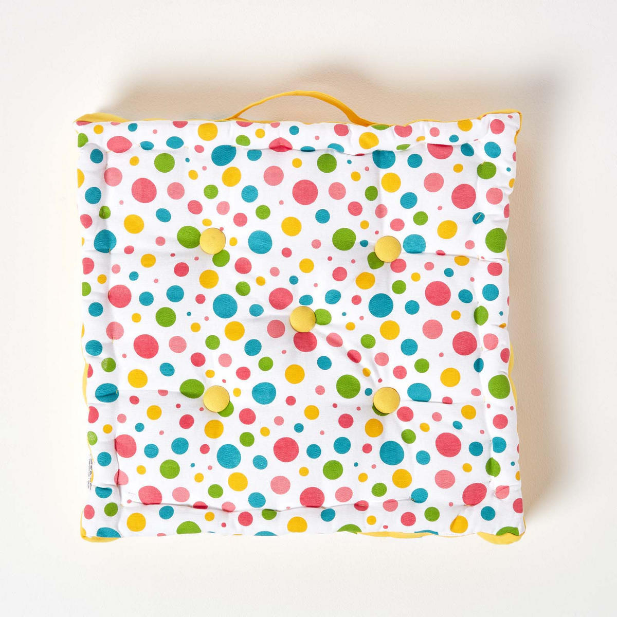 SITZKISSEN Punkte bunt 50/50/10 cm - Multicolor, Textil (50/50/10cm) - Homescapes