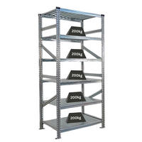 FACHBODENREGAL Proximo Stecksystem 210x90x60cm 6 Ebenen Beidseitig nutzbar Verzinkt - Silberfarben, Metall (90/210/60cm) - PROREGAL