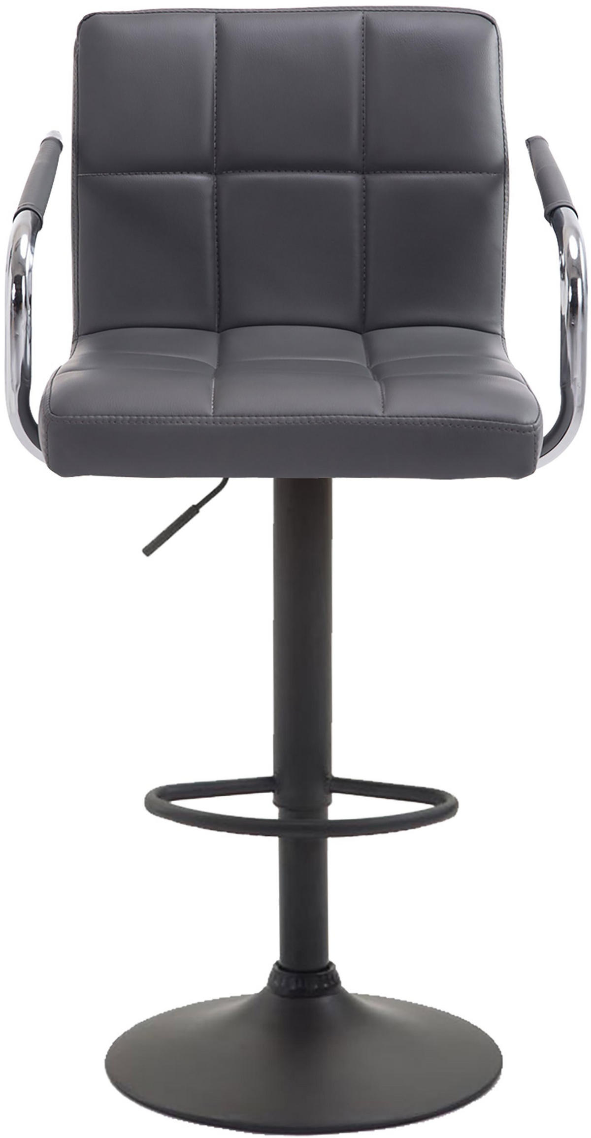BARHOCKER Lucy V2 2er Set 91-112x54x46 cm Grau - Grau, Leder (54/91/46cm) - furnicato
