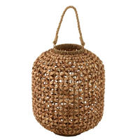 KERZENHALTER LENA - Rottan - Natürliche - M - Naturfarben, Glas/Naturmaterialien (37.5/45/37.5cm) - J-Line