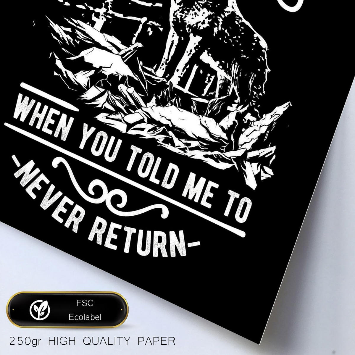 POSTER Set Mit 6 Wild In Rustikale Zitate A3 & A4 Weißer Rahmen - Weiß, Papier (29/3cm) - Nacnic