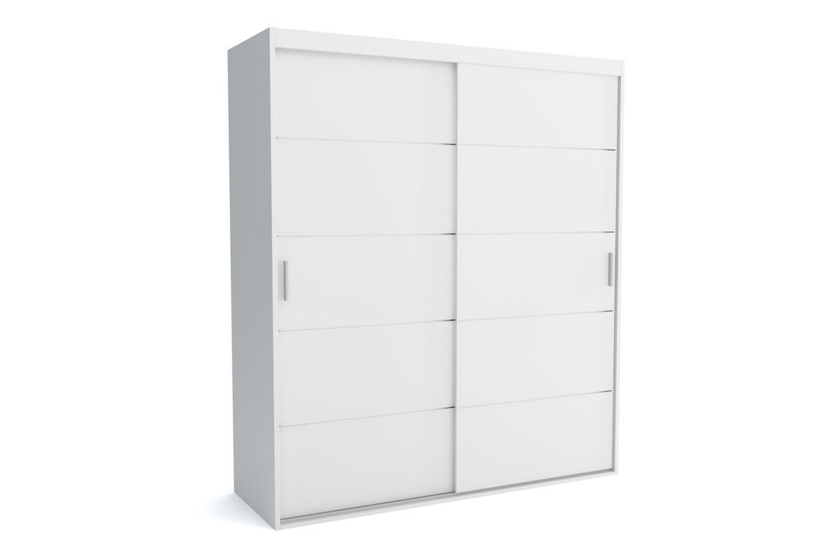 KLEIDERSCHRANK MAT A Weiß 160x60x205 cm - Weiß, Holzwerkstoff (160/205/60cm) - FURNLUX