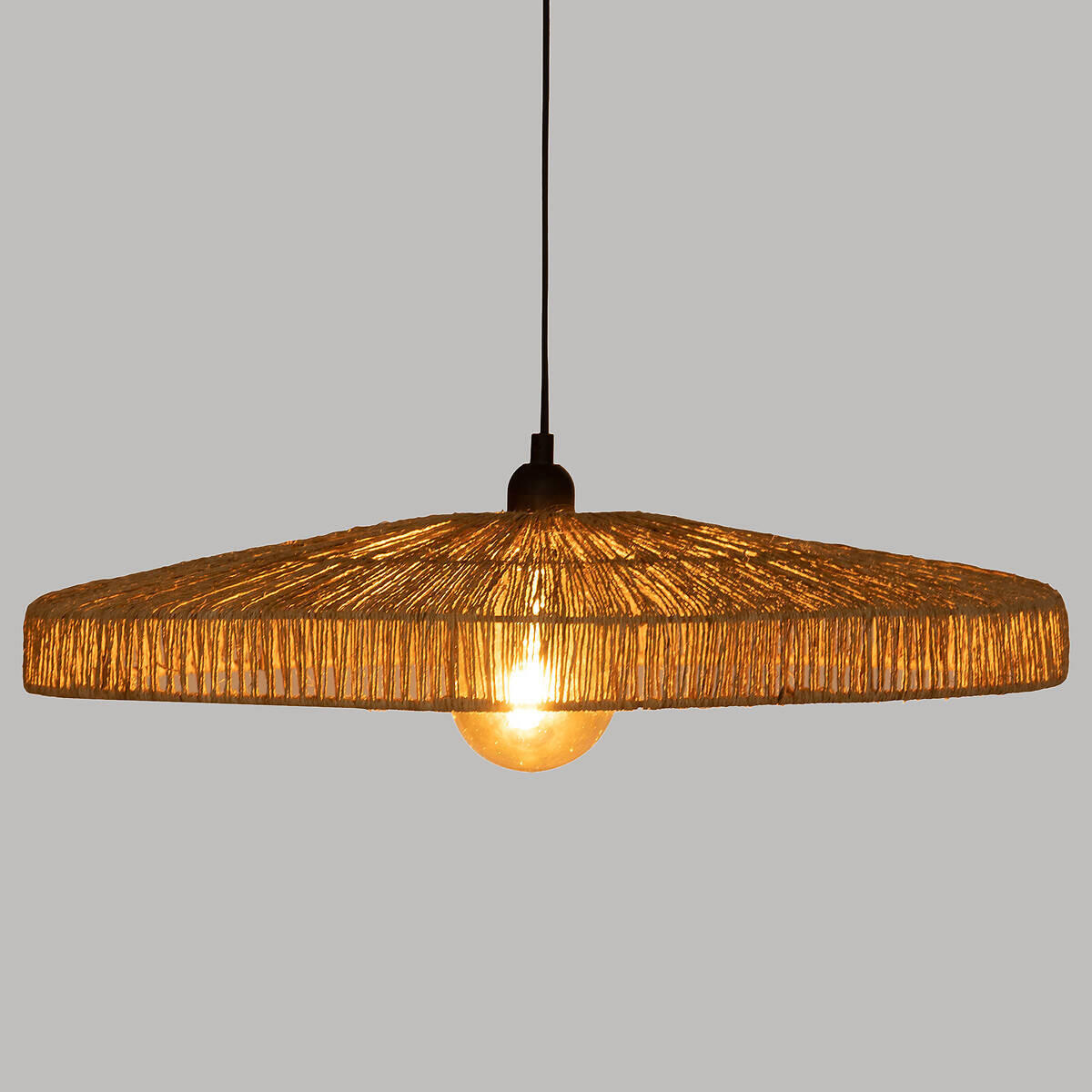 TISCHLAMPE Bellamy Ø 58 - Beige, Naturmaterialien (58/58/10cm) - Atmosphera Createur d´interieur