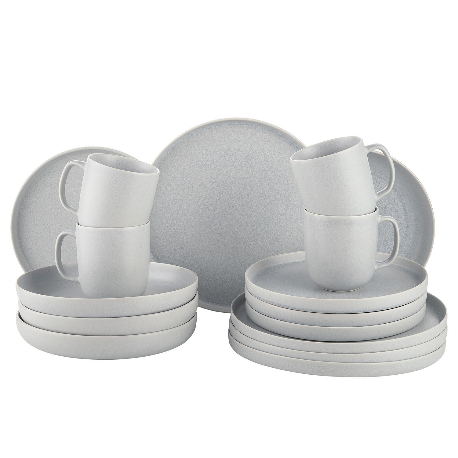 GESCHIRR-SET (16-teilig) Casa Nova - Grau, Keramik (31/36/37cm) - Butlers