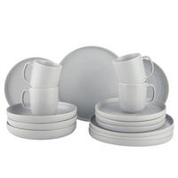 GESCHIRR-SET (16-teilig) Casa Nova - Grau, Keramik (31/36/37cm) - BUTLERS