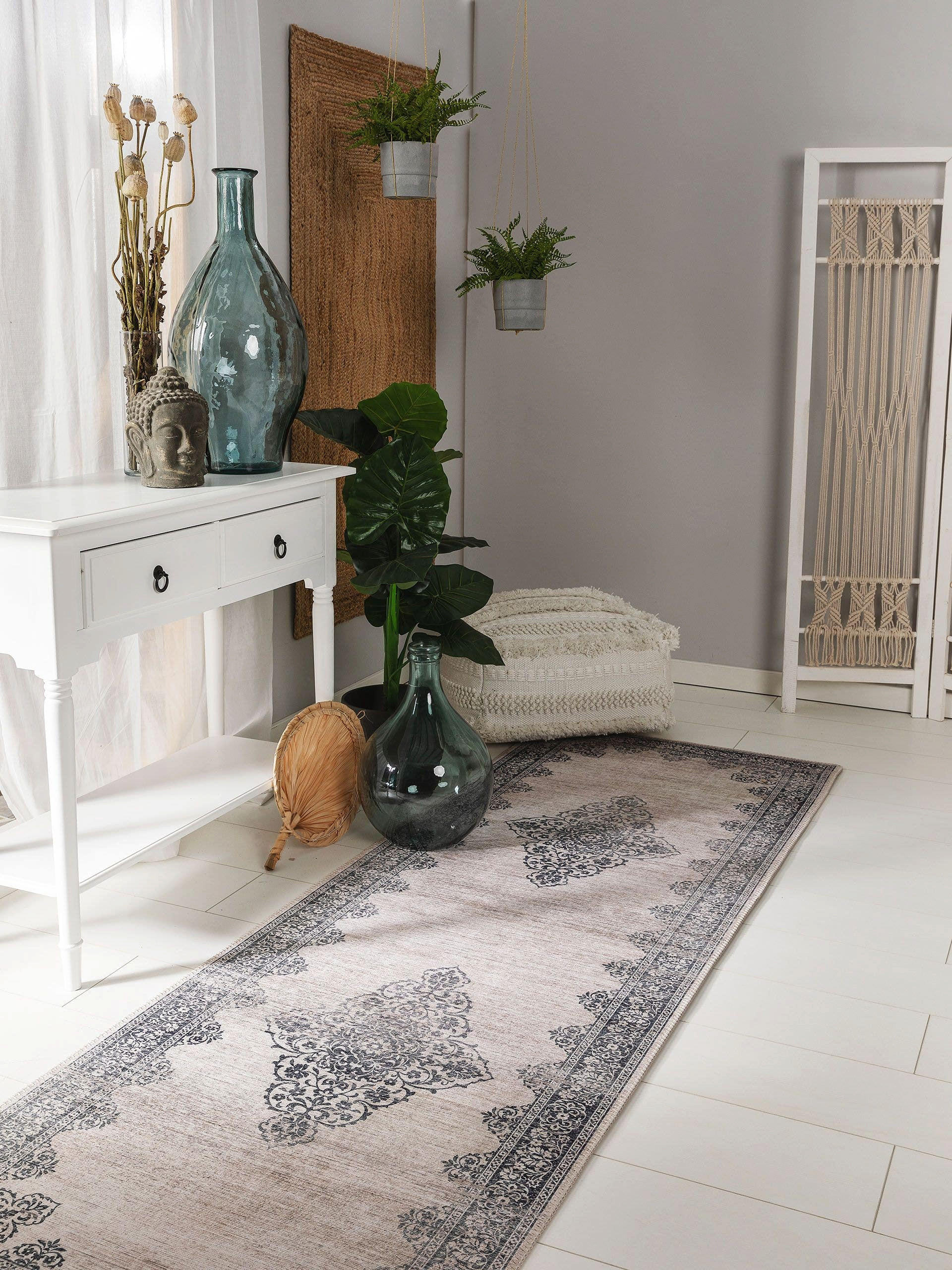 LÄUFER Laury Grau 80x240 cm - Grau, Textil (80/240cm) - benuta Pop