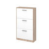 SCHUHKIPPER Gizmo Weiß/Sonoma 59 x 105 cm - Weiß/Sonoma Eiche, Holzwerkstoff (59/105/22cm) - Vicco