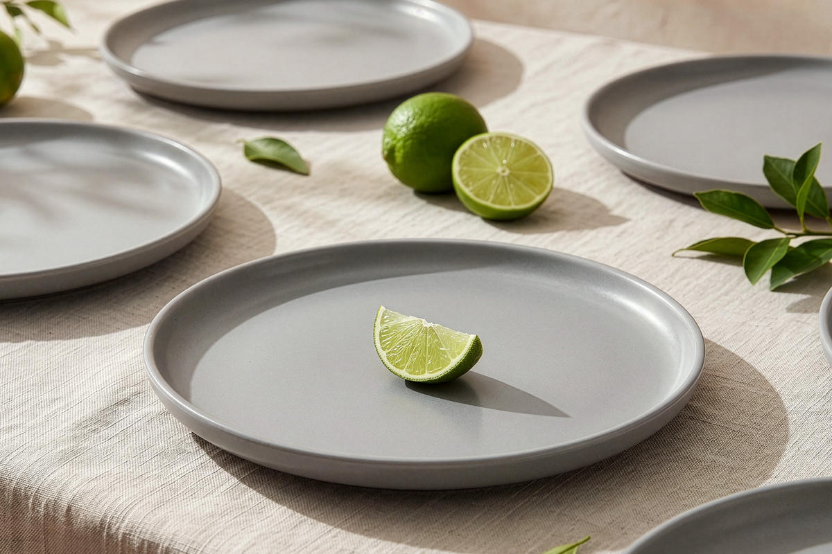 KOMBISERVICE VICTO 6 Personen 24-tlg - Grau, Keramik (27/2/27cm) - KONSIMO®