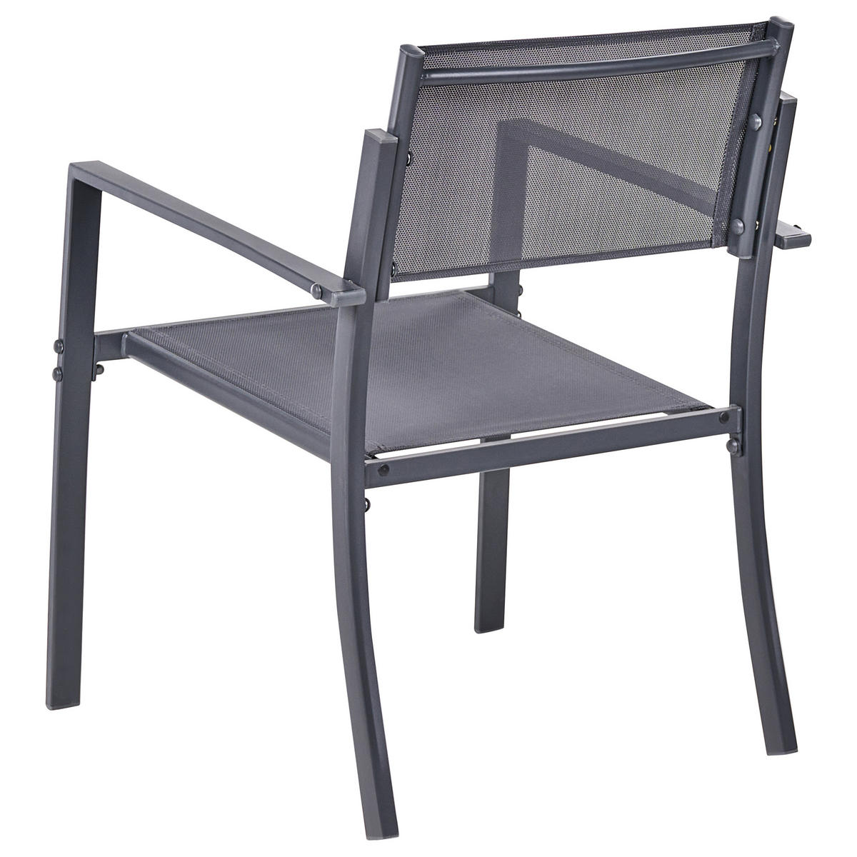 BISTRO-SET Metall Dunkelgrau Tavoleto - Dunkelgrau, Metall - Beliani